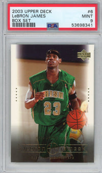 Graded 2003-04 Upper Deck LeBron James #6 Box Set Rookie RC Basketball Card PSA 9 Mint