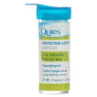 Quies Auditive Protection Cire Naturelle 2 Pair