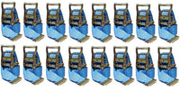 2 in x 20 Ft Van Ratchet Strap E-Track w/ Spring E 16 PACK | R20EX16