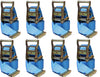 2 in x 20 Ft Van Ratchet Strap Logistic E-Track w/ Spring E 8 PACK | R20E