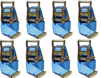 2 in x 20 Ft Van Ratchet Strap Logistic E-Track w/ Spring E 8 PACK | R20E