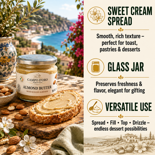 Campo D'Oro, Almond Butter Sweet Cream Spread 6.35 oz