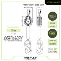 Frontline K100-RPW061S Combat Compliance Kit - Harness, 6' SRL and Drawstring Bag