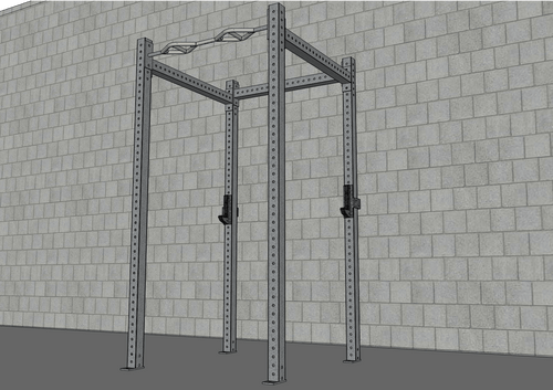 TGrip Basic Commercial 4 Post Rack Complete Kit- 3x3 Steel