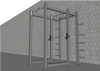 TGrip Commercial Full Power Rack Set - 3x3 Steel - Functional Multi-Grip Pull-Up - Plate Storage - J-Hooks