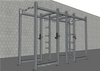 TGrip Commercial Dual Power Rack - 3x3 Steel - Functional Multi-Grip Pull-Up - Plate Storage - J-Hooks
