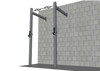 TGrip Commercial 4' Wall Mount Rig - 3x3 Steel - Functional Multi-Grip Pull-Up - Sandwich Style J-Hooks