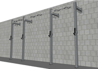 TGrip Commercial 14' Low Profile Wall Mount Rig Complete Weight Set - 3x3 Steel - Functional Multi-Grip Pull-Up - Sandwich Style J-Hooks