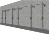 TGrip Commercial 24' Low Profile Wall Mount Rig - 3x3 Steel - Functional Multi-Grip Pull-Up - Sandwich Style J-Hooks