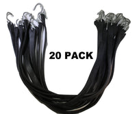 31 Inch Rubber Tarp Straps w/ Crimped S Hooks | 20 PACK RatchetStrap.Com