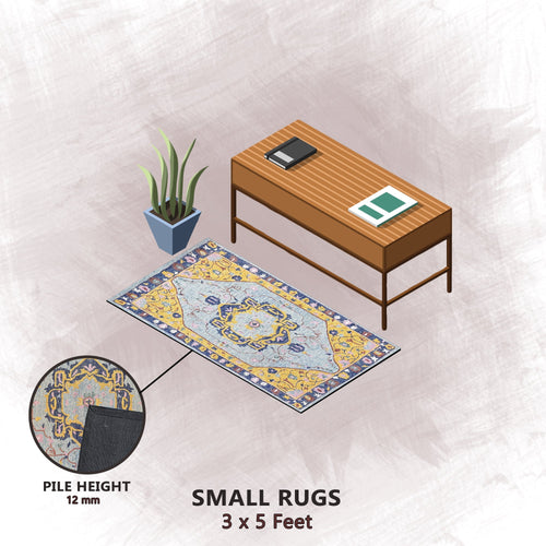Premium Hand-Tufted Rug Made of 100% Wool  - Royal Realm - 3x5 Feet