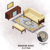 Premium Hand-Tufted Rug Made of 100% Wool  - Royal Realm - 6x9 Feet