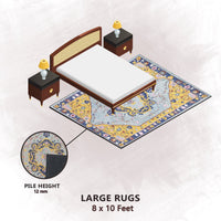 Premium Hand-Tufted Rug Made of 100% Wool  - Royal Realm - 8x10 Feet