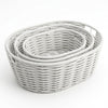 Multi-Purpose Nesting Rattan Basket 3-Piece Set