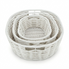 Multi-Purpose Nesting Rattan Basket 3-Piece Set