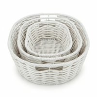 Multi-Purpose Nesting Rattan Basket 3-Piece Set