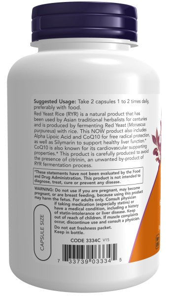 Red Yeast Rice 600mg with CoQ10 30mg