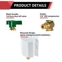 1/2" CPVC PPE Intet, Ice Maker Outlet Box, with Copper Arrestor