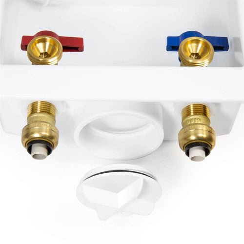 1/2" Push Fit Inlet, Washing Machine Outlet Box Plumbingsell