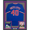 Framed Autographed/Signed Rick Sutcliffe 35x39 Chicago Blue Baseball Jersey Beckett BAS COA