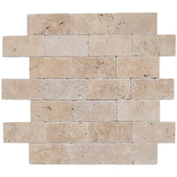 Riverbed Walnut Travertine Tumbled Floor and Wall Tile - Livfloors Collection