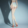 2-in-1 Oil Glossy 1D Sheer Garter Stockings with Lace Package Hip Skirt Tights Set