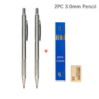 0.3 0.5 0.7 0.9 1.3 2.0mm Mechanical Pencil Set Full Metal Art Drawing Painting Automatic Pencil with Leads Office School Supply
