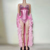 The Stardust Sugar Rush – Pink Feather & Glitter Stage Costume Set