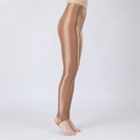 Thin Sheer Oil Glossy High-Stretch Pencil Pants Candy Color Yoga Leggings