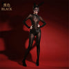 Oil Glossy High-Stretch Sheer Full-Length Bodysuit Thong Catsuit Jumpsuit