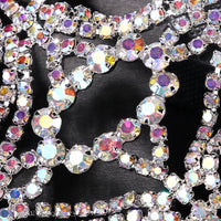 AB Rhinestone Wrap Snap Bracelet