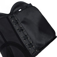 Overbust Corset Bustier Top Built-In Bra Cup Lace-Up Waist Cincher