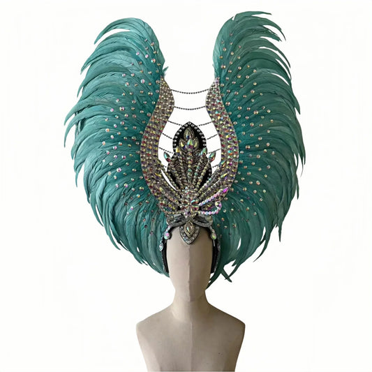 The Stardust Aurora Feather Headdress – Light Purple Cabaret & Carnival Crown