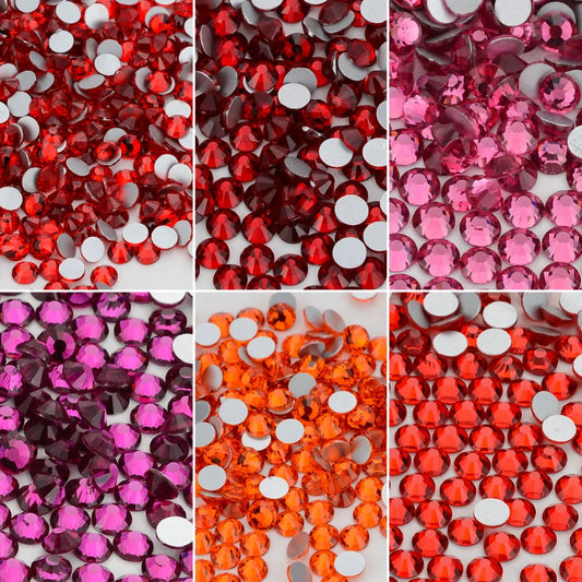 SS3-SS30 Red Series Non-Hotfix Glass Flat-Back  Rhinestones