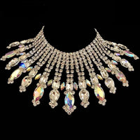 Radiating Statement Rhinestone Crystal Necklace