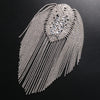 Rhinestone Tassel Chain Epaulette Shoulder Pad Applique