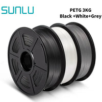 SUNLU PETG 3D Filament 1KG 3 Rolls 1.75mm +/-0.02MM 3D Printing Filament Neatly Wound Filament Vacuum Packing Fast Shipping EzBuyCo