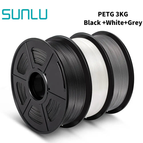 SUNLU PETG 3D Filament 1KG 3 Rolls 1.75mm +/-0.02MM 3D Printing Filament Neatly Wound Filament Vacuum Packing Fast Shipping EzBuyCo