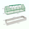 Outsunny 8.6 X 3 X 1ft Raised Garden Bed with Mini Greenhouse, Galvanized Raised Garden Bed with Cover
