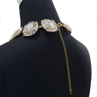 Long Tassel Rhinestone Glass Necklace