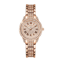 Women's Rose Gold Crystal Bracelet Watch Quartz Luxury