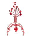Peacock Rhinestone Headpiece