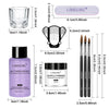 Nail Acrylic Powder and Liquid Monomer Nails Art Decoration For Manicure Set Kit Crystal Nail Glitter 3D Nail Tips Carving Tools