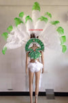 Sequined Butterfly-Style Costume Backpiece with Draped Chain