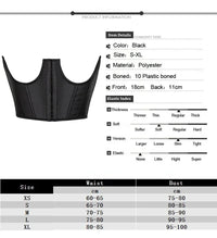 Gothic Underbust Corset Top Strapped Curve Shaper Punk Slimming Waist Belt