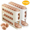 4 Layers Automatic Rolling Egg Holder Rack Fridge Egg Storage Box Container Kitchen Refrigerator Egg Dispenser Fridge Organizer