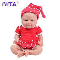 IVITA WG1512 14inch 1.65kg Full Body Silicone Bebe Reborn Doll "coco" Soft Dolls Realistic Girl Baby DIY Blank Toys for Children