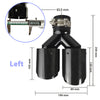 1 Pcs Universal Car Carbon Fibre Tail Throat Silencer Length Black Y-Shaped Double Out Twill Glossy Exhaust Muffler Tip