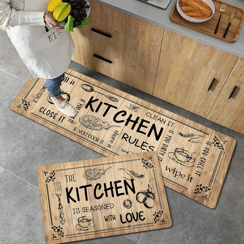 4 Sizes For Choosing Kitchen Rug, Living Room Non-Slip Decorative Mat Used In LaundryRoom Bathroom Entry Door Home Floor Carpets