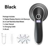 Electric Digital Display Lint Remover Rechargeable Pellet Fabric Shaver For Clothing Clothes Fluff Hair Balls Portable Remover